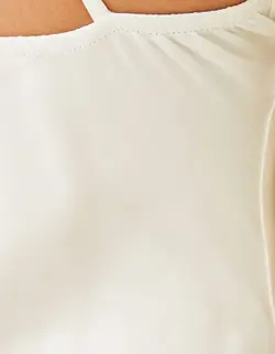 پیراهن کوتاه زنانه کرم برشکا