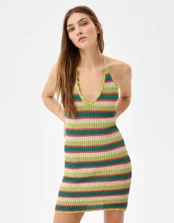 پیراهن کوتاه زنانه زرد برشکا