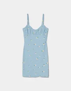 پیراهن کوتاه زنانه آبی برشکا