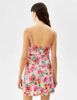 پیراهن کوتاه زنانه صورتی برشکا