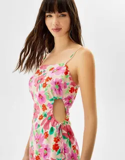 پیراهن کوتاه زنانه صورتی برشکا