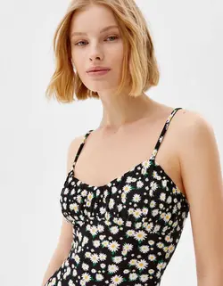 پیراهن کوتاه زنانه سیاه برشکا