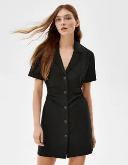 پیراهن کوتاه زنانه سیاه برشکا