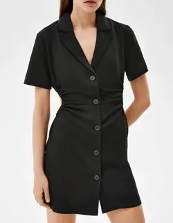 پیراهن کوتاه زنانه سیاه برشکا