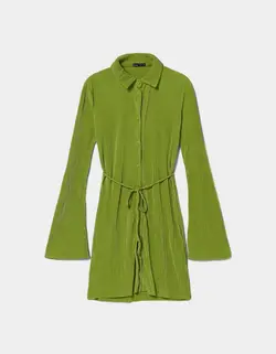 پیراهن کوتاه زنانه سبز برشکا