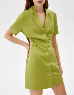 پیراهن کوتاه زنانه سبز برشکا