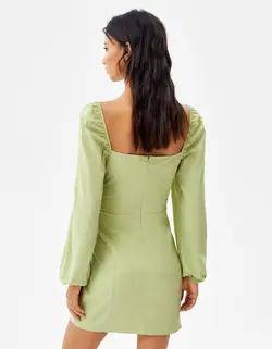 پیراهن کوتاه زنانه سبز برشکا