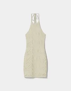 پیراهن کوتاه زنانه کرم برشکا