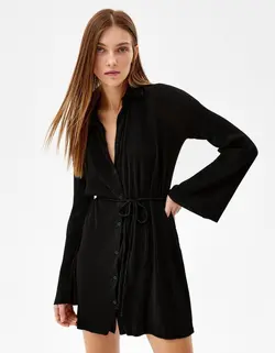 پیراهن کوتاه زنانه سیاه برشکا