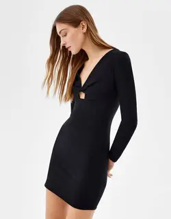 پیراهن کوتاه زنانه سیاه برشکا