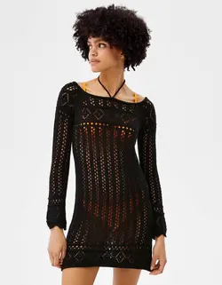 پیراهن کوتاه زنانه سیاه برشکا