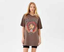 پیراهن کوتاه زنانه قهوه ای برشکا