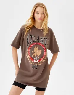 پیراهن کوتاه زنانه قهوه ای برشکا