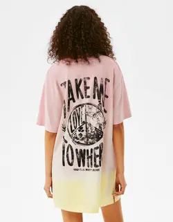 پیراهن کوتاه زنانه صورتی برشکا