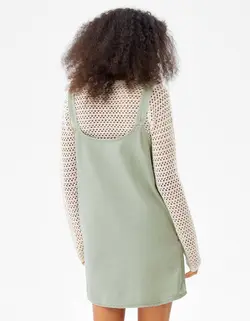 پیراهن کوتاه زنانه سبز برشکا