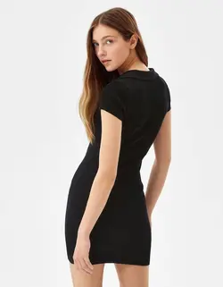 پیراهن کوتاه زنانه سیاه برشکا