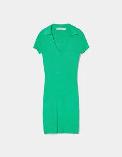 پیراهن کوتاه زنانه سبز برشکا