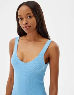 پیراهن کوتاه زنانه آبی برشکا