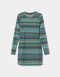 پیراهن مجلسی زنانه آبی برشکا