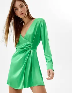 پیراهن مجلسی زنانه سبز برشکا