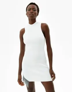 پیراهن مجلسی زنانه سفید برشکا