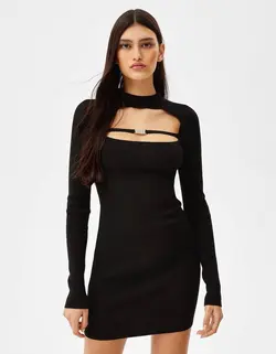 پیراهن مجلسی زنانه سیاه برشکا