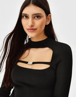 پیراهن مجلسی زنانه سیاه برشکا