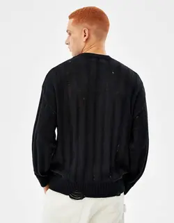 پلیور|ژاکت مردانه سیاه برشکا