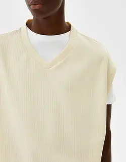 پلیور|ژاکت مردانه کرم برشکا