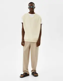 پلیور|ژاکت مردانه کرم برشکا