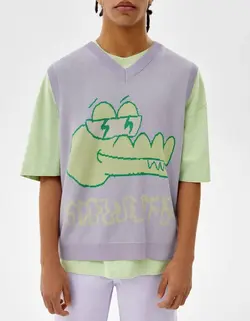 پافر بدون آستین|جلیقه مردانه بنفش برشکا