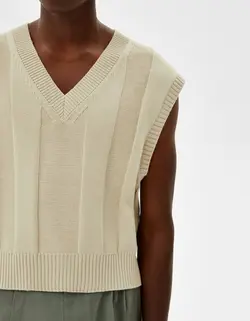 پافر بدون آستین|جلیقه مردانه کرم برشکا