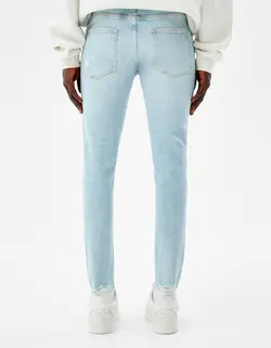 شلوار جین اسکینی فیت مردانه آبی برشکا