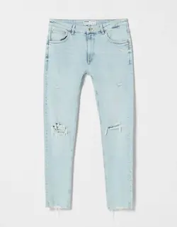 شلوار جین اسکینی فیت مردانه آبی برشکا