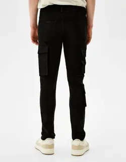 شلوار شش جیب مردانه سیاه برشکا