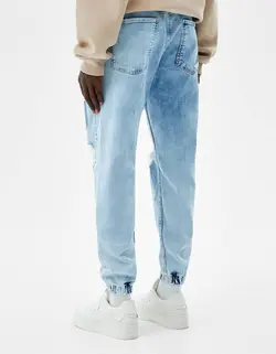 شلوار جین جاگر مردانه آبی برشکا