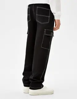 شلوار شش جیب مردانه سیاه برشکا