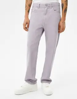 شلوار جین گشاد مردانه بنفش برشکا