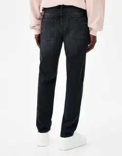 شلوار جین راسته مردانه سیاه برشکا