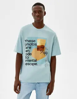 تی شرت مردانه آبی برشکا