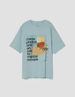 تی شرت مردانه آبی برشکا