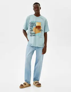 تی شرت مردانه آبی برشکا