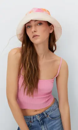 کلاه زنانه زرد استرادیواریوس