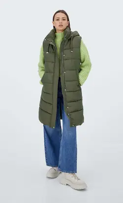 کاپشن پافر زنانه خاکی استرادیواریوس