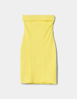 پیراهن کوتاه زنانه زرد برشکا