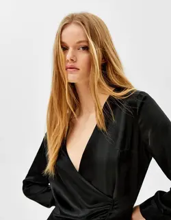 پیراهن مجلسی زنانه سیاه برشکا