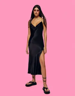 پیراهن مجلسی زنانه سیاه برشکا