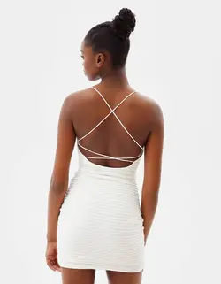 پیراهن مجلسی زنانه کرم برشکا