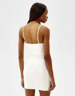 پیراهن مجلسی زنانه سفیدتیره برشکا