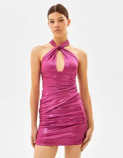 پیراهن مجلسی زنانه صورتی برشکا